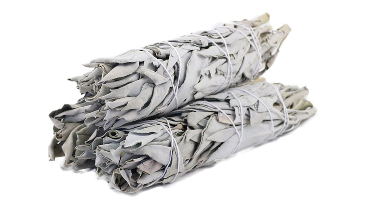 White Sage Smudge Stick (Medium – 12.5cm) – Energy Cleansing, Spiritual Protection & Harmony