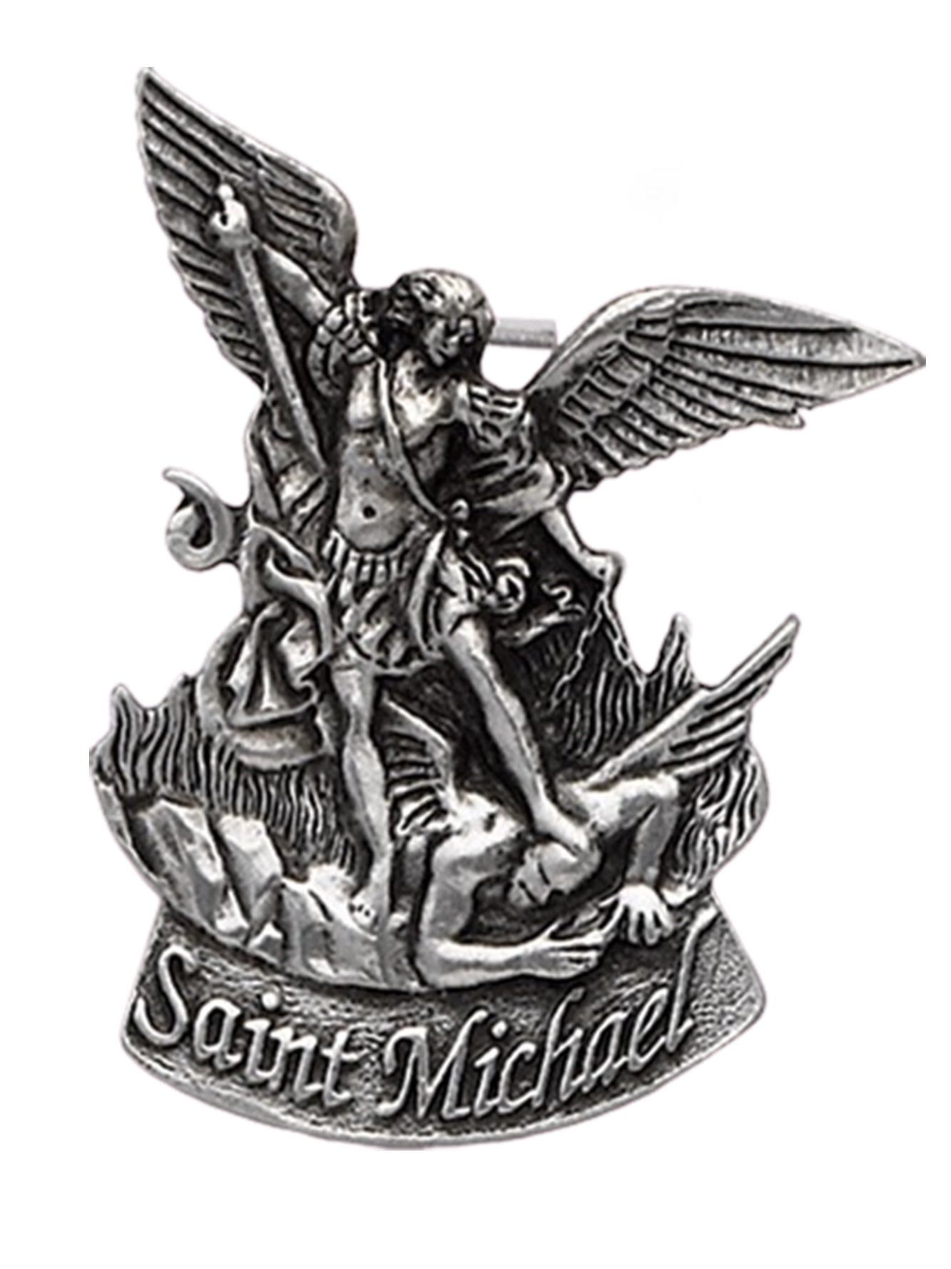 St. Michael Visor Clip – Spiritual Protection for Safe Travels