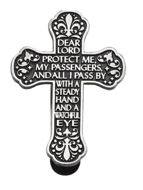 Car Visor Clip Pewter – Dear Lord Protect Me & My Passengers