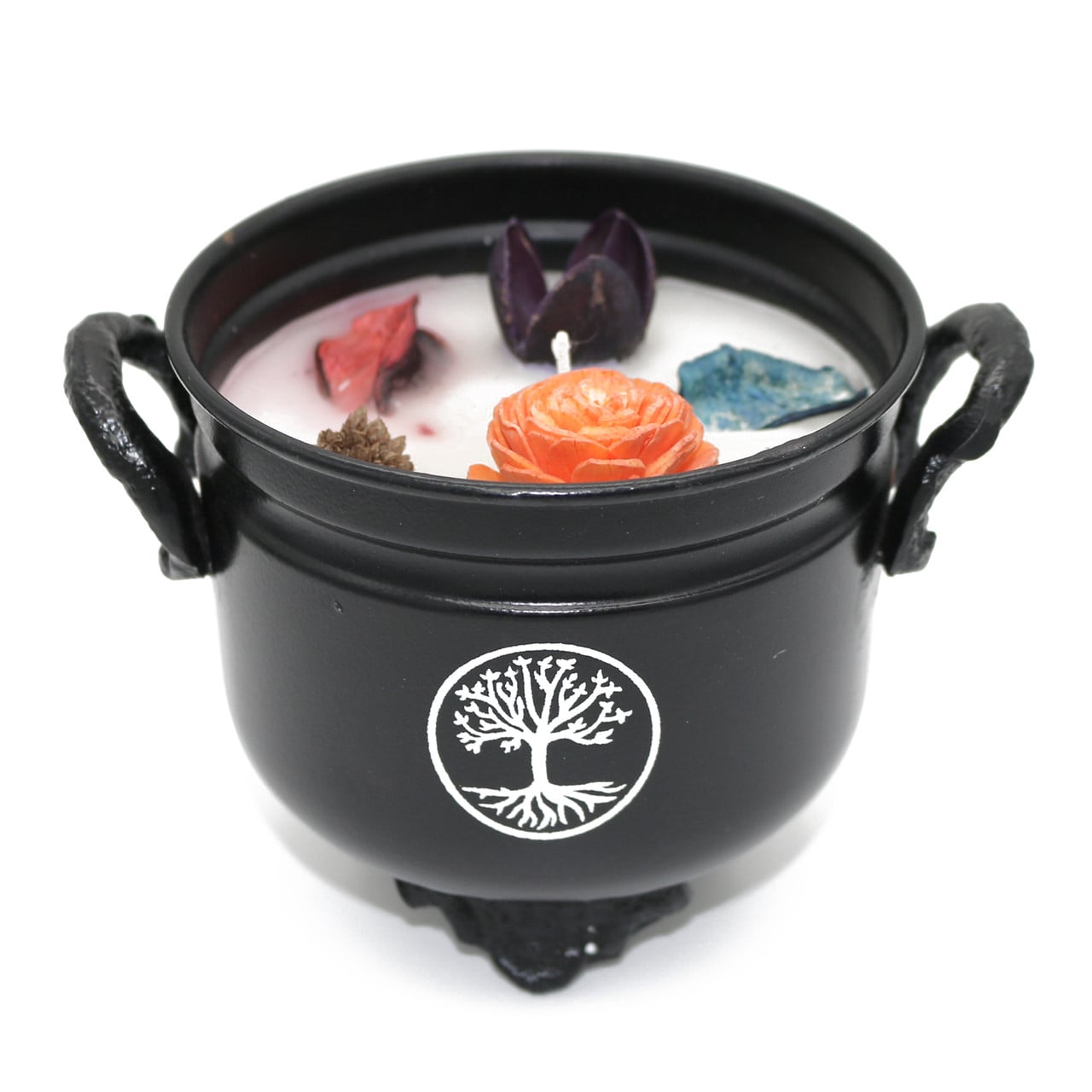 White Sage Tree of Life Cauldron Candle (326g) – Smudging & Energy Cleansing
