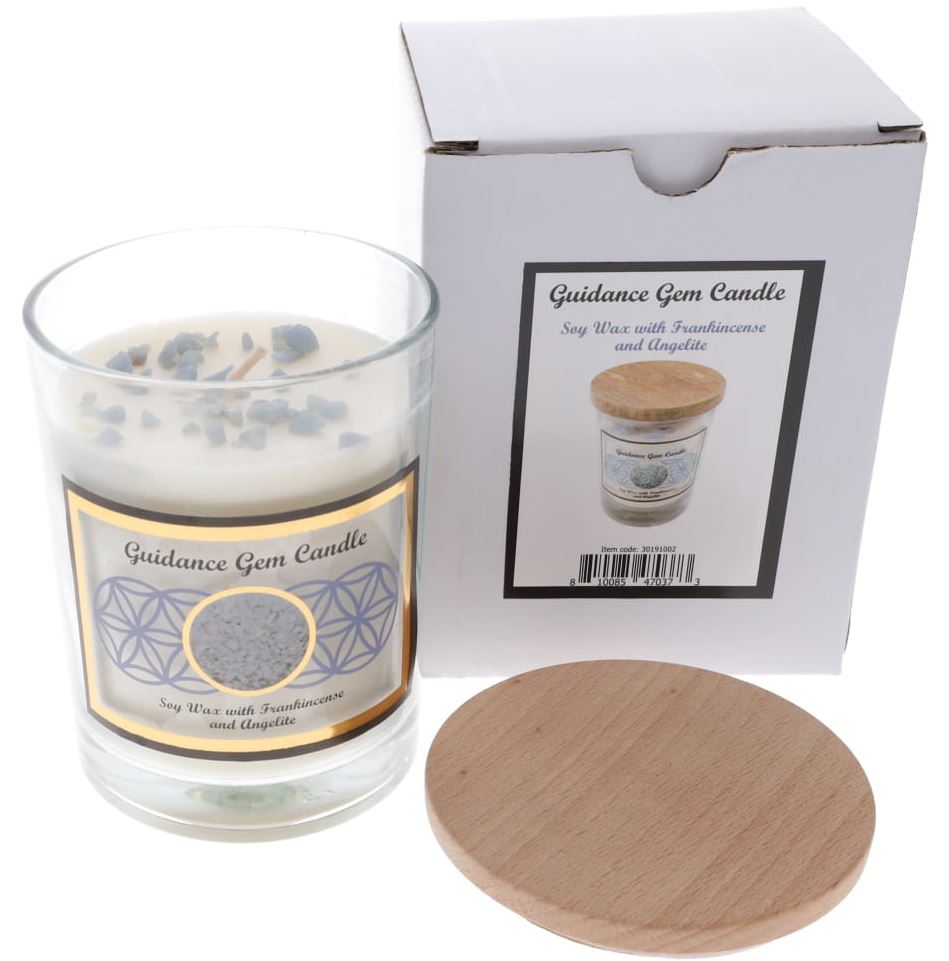 Guidance Angelite Frankincense Soy Wax Candle