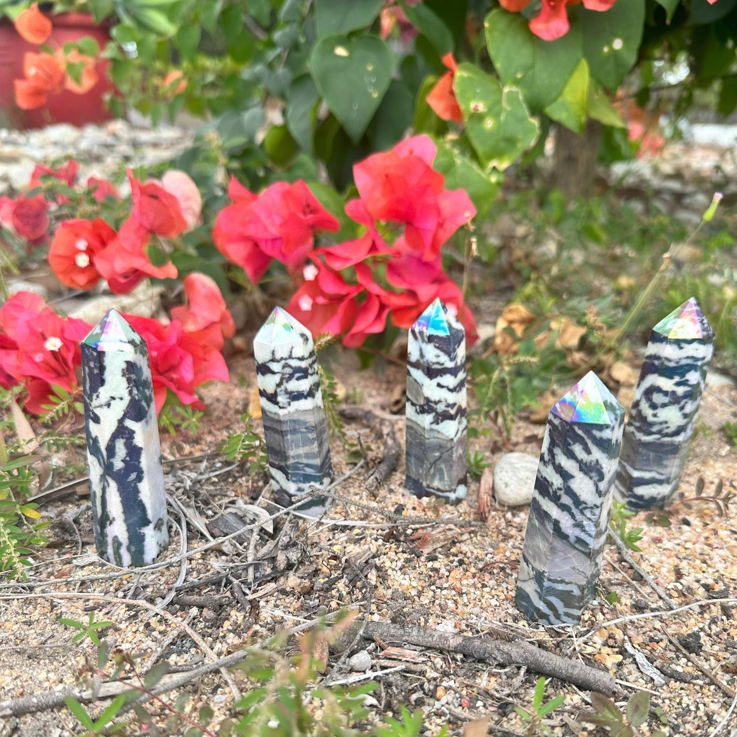 Zebra Electroplated Tower – Embrace Balance, Peace, and Protection