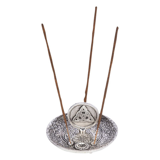 Incense Burner with Triquetra Aluminium 5x11cm