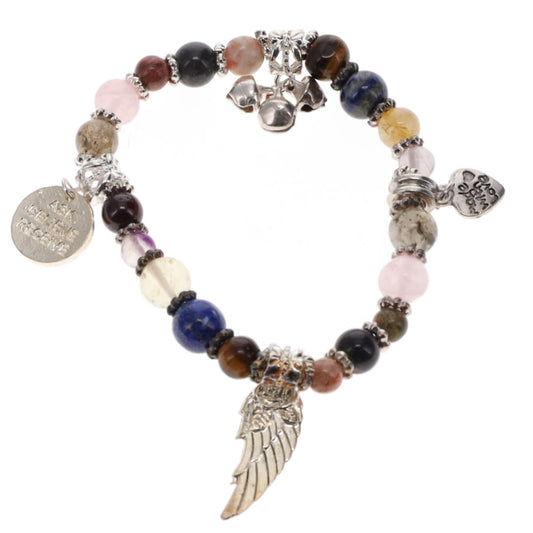 Affirmation Crystal "Depression" Bracelet with Charms