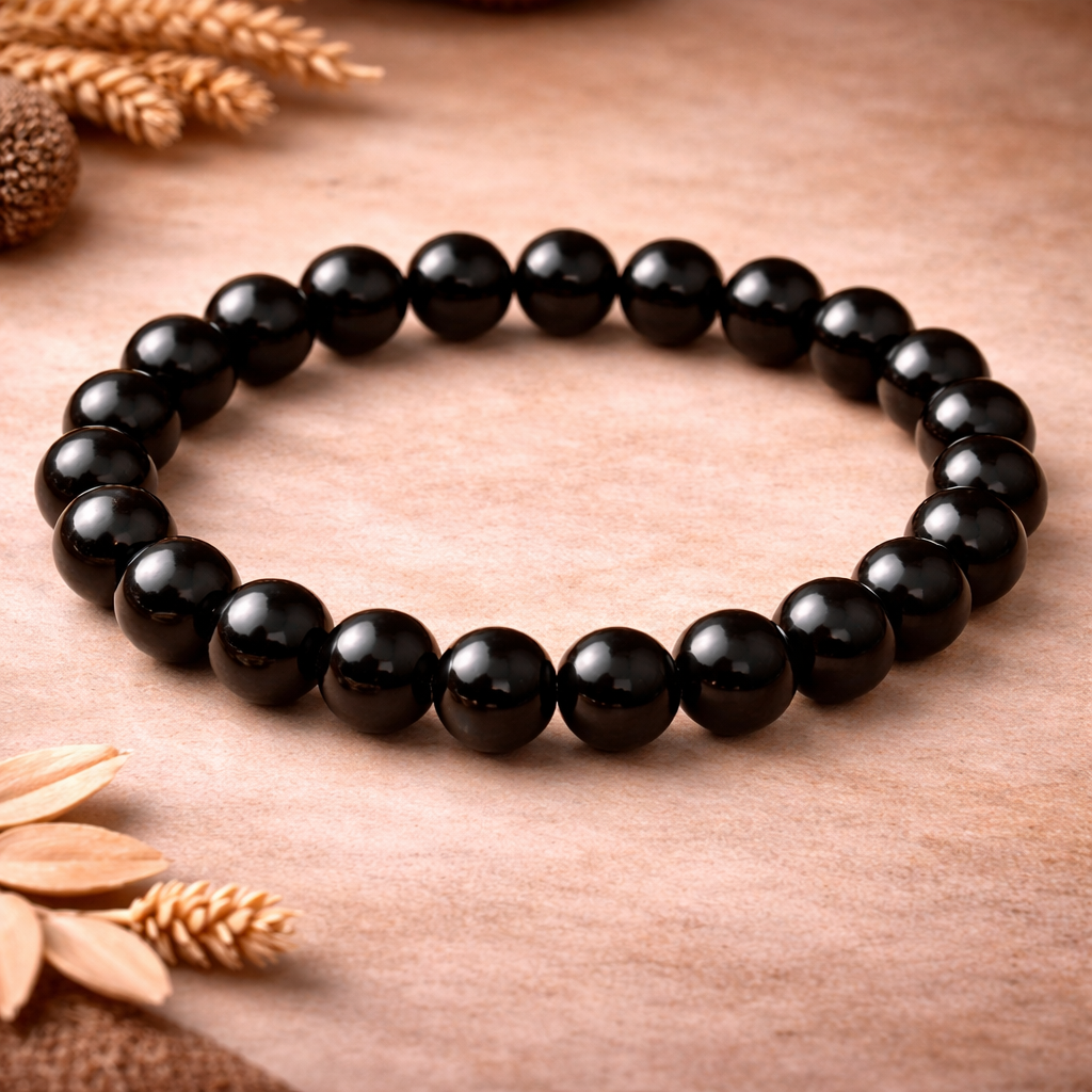 Black Obsidian Bracelet 8mm – Spiritual Protection, Grounding & Inner Strength
