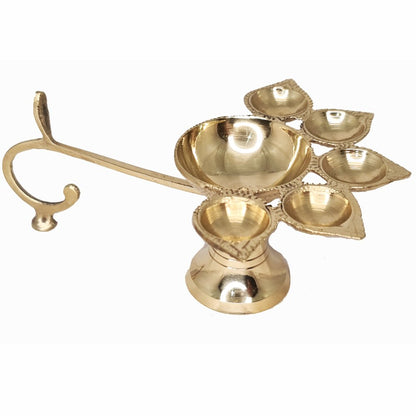 Brass Deepak Candle Holder 18cmx7cmx12cm