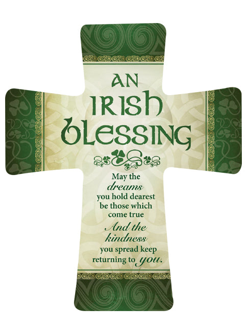 Irish Blessing Ceramic Cross