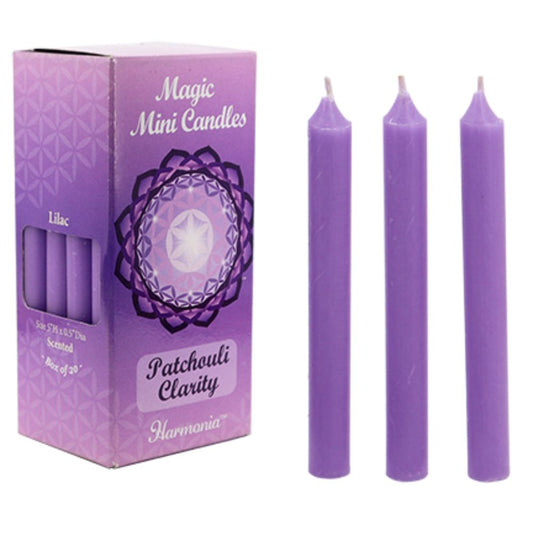 Purple Candle (Clarity - Patchouli Scented) 1.25cm x 12.7cm (20pk)