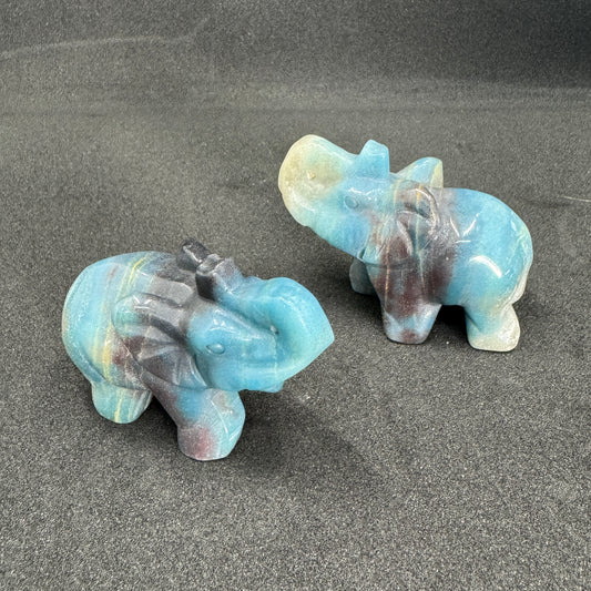 Crystal Elephants (7cm) – Hand-Carved Healing Crystals for Luck, Strength & Spiritual Protection