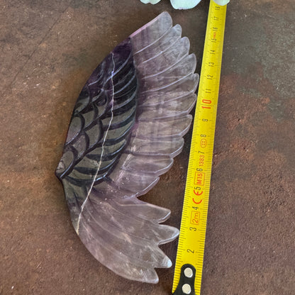 Fluorite Crystal Wings with Bird Stand –  Clarity, Calm & Spiritual Healing Ornament