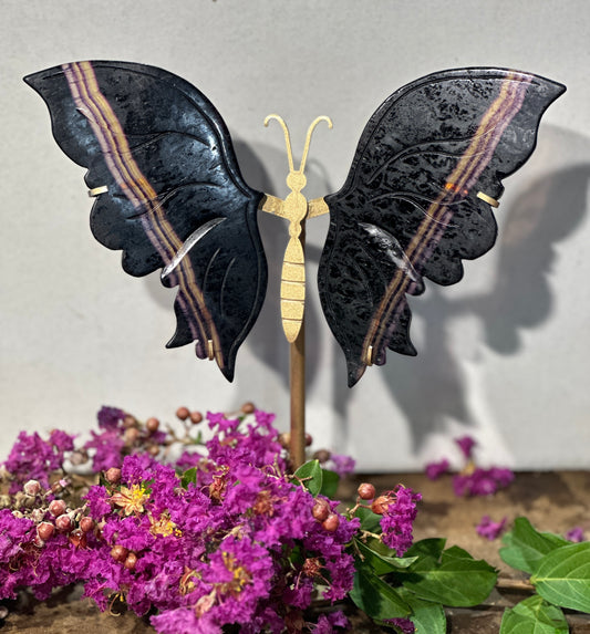 Fluorite Crystal Wings with Butterfly Stand – Clarity, Calm & Spiritual Healing