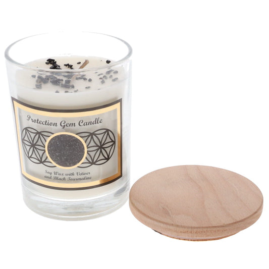 Tourmaline Gemstone Protection Candle