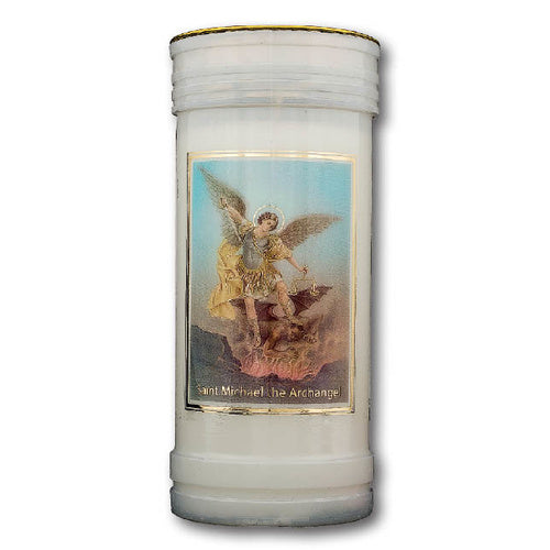 Devotional Candle Archangel Michael 160 X 62mm - Approx 70hrs