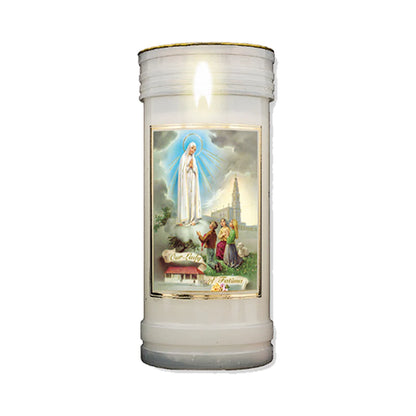 Our Lady of Fatima Devotional Candle – Faith, Protection & Inner Peace