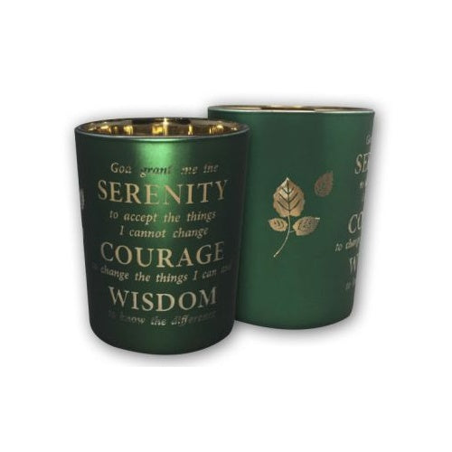 Glass Votive Candle Holder - Serenity Prayer