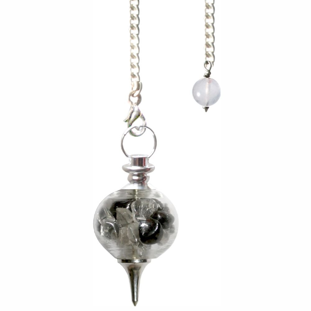 Hematite Glass Sphere  Pendulum