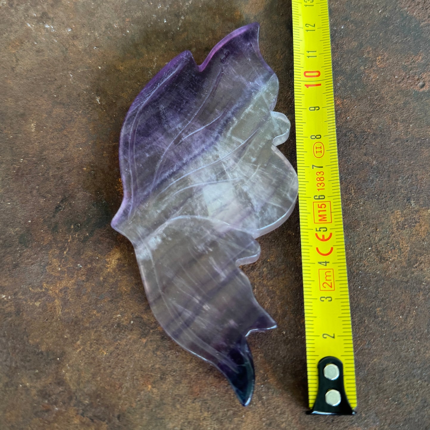 Small Fluorite Crystal Wings on Angel Stand – Serenity, Clarity & Spiritual Healing