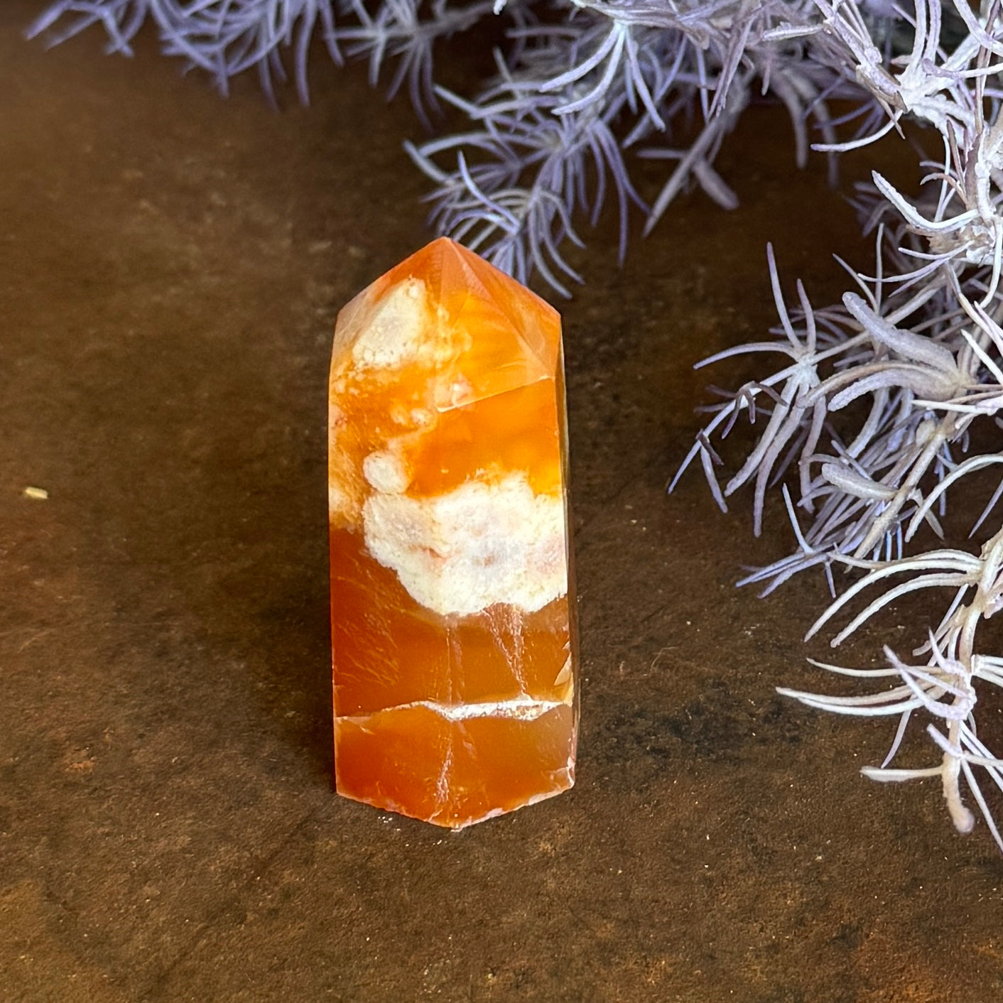 Red Flower Agate Crystal Tower – Spiritual Protection, Manifestation & Divine Feminine Energy