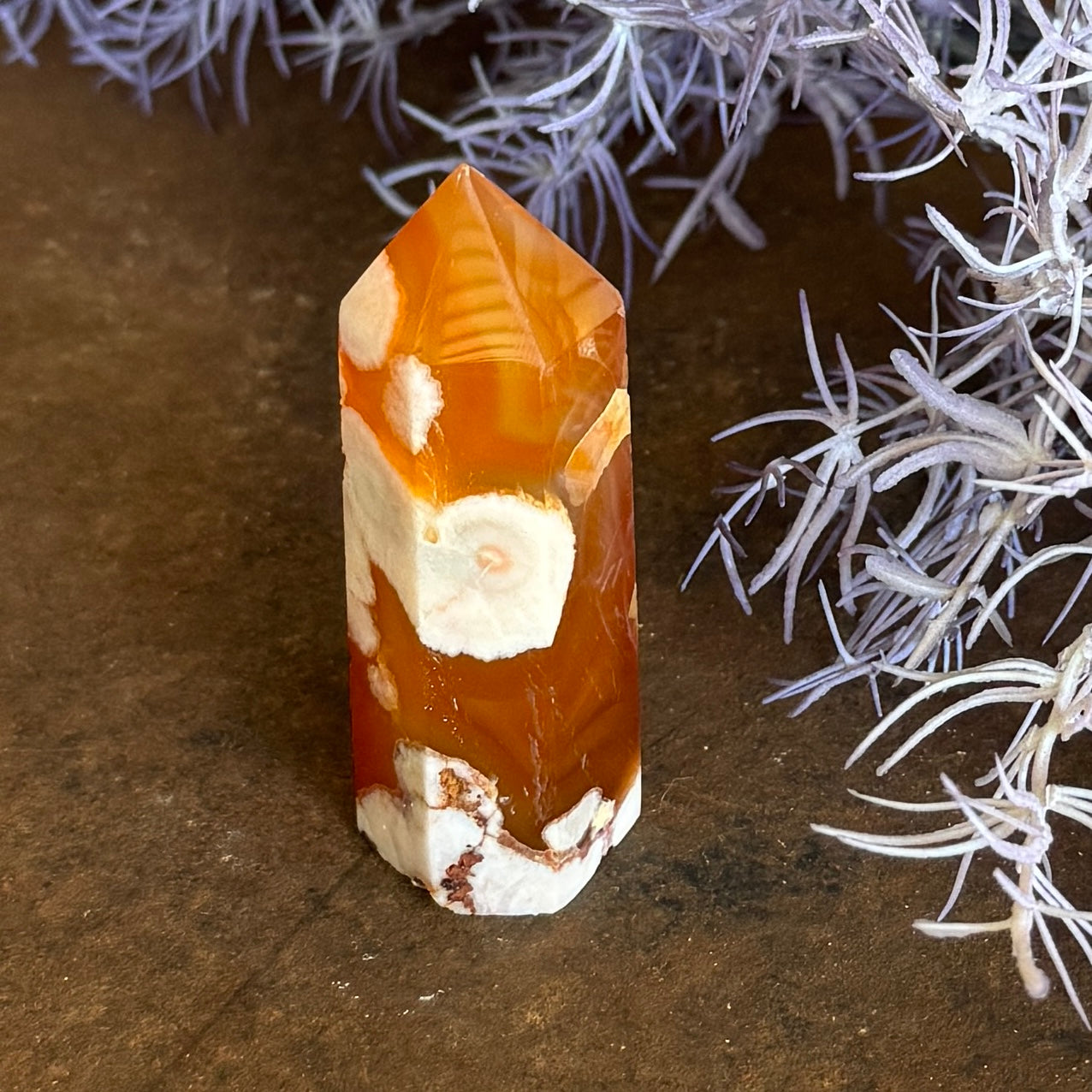 Red Flower Agate Crystal Tower – Spiritual Protection, Manifestation & Divine Feminine Energy