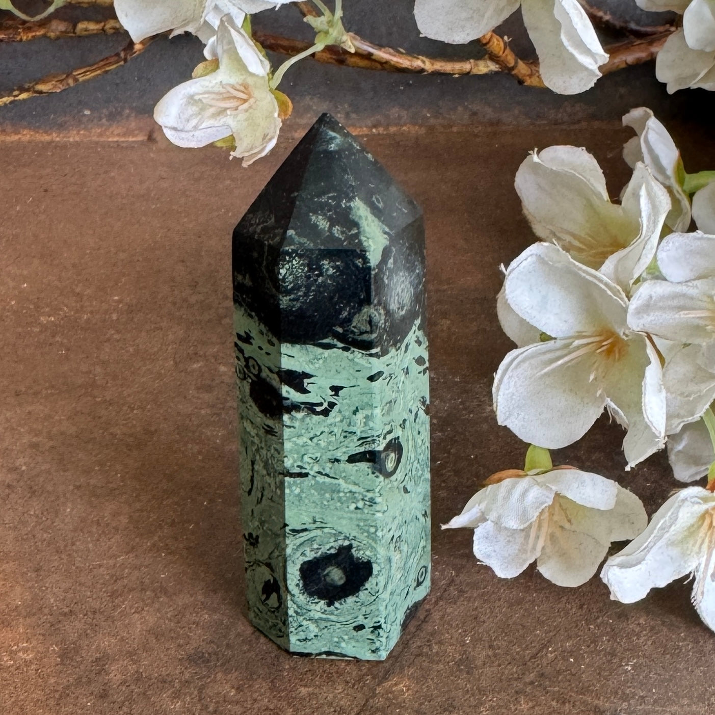 Kambaba Jasper Crystal Towers – Grounding, Spiritual Healing & Energy Protection