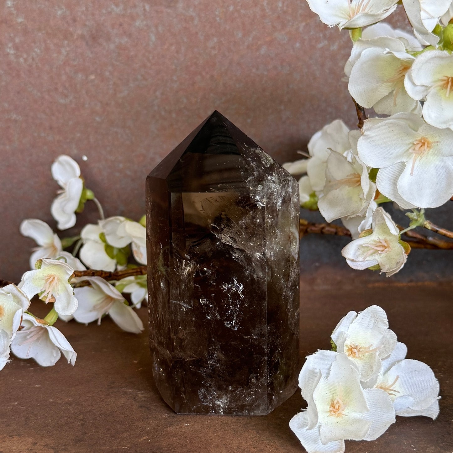 Smoky Quartz Crystal Tower – Grounding, Protection & Emotional Healing