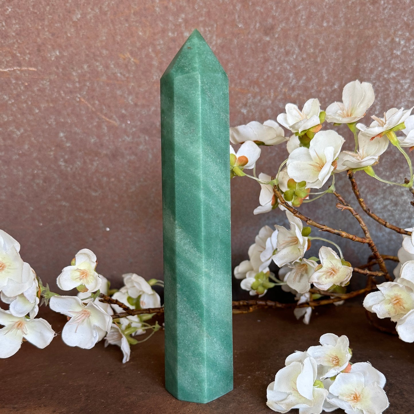 Green Aventurine Crystal Towers – Stone of Prosperity, Luck & Heart Healing