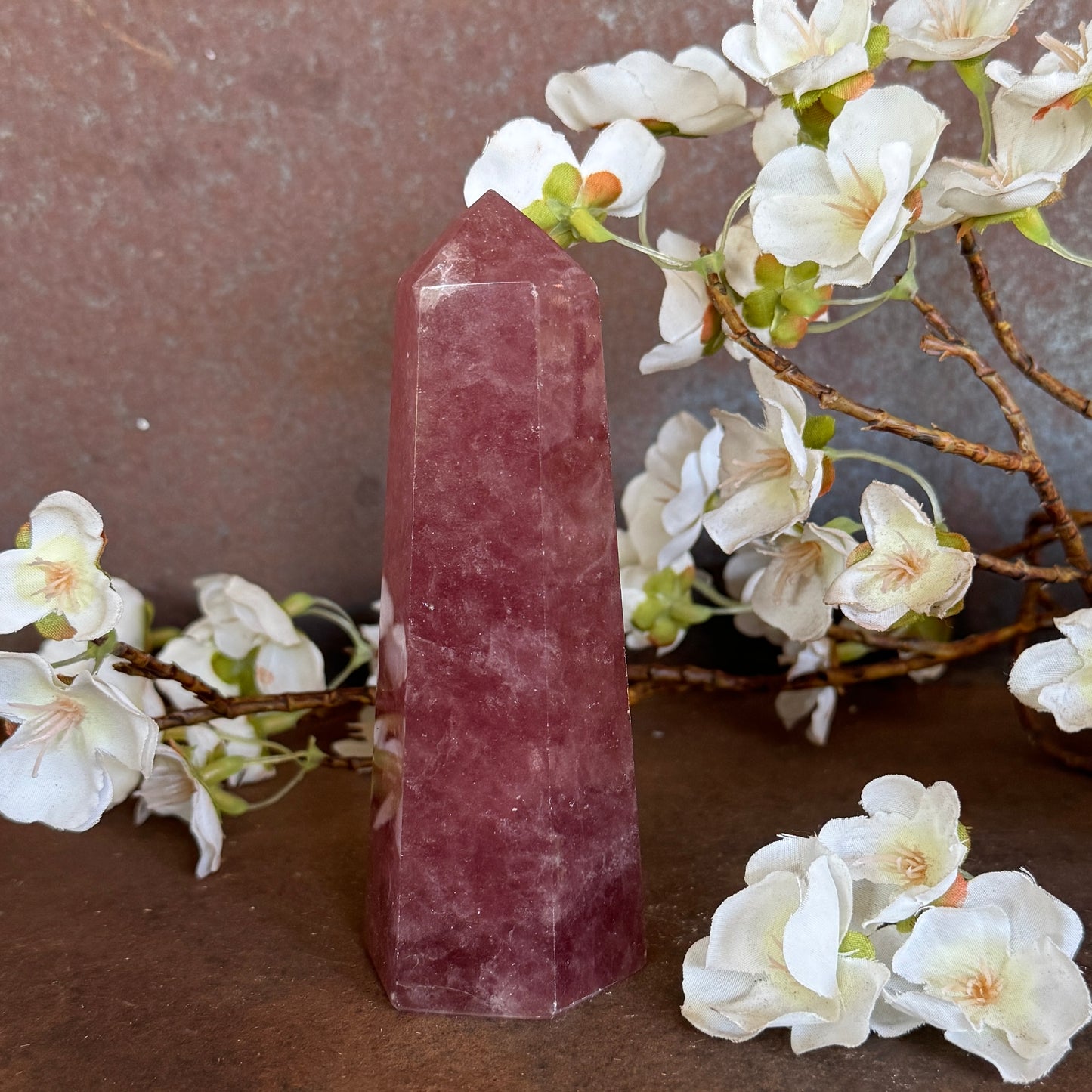 Strawberry Quartz Crystal Generators – Heart Healing, Love & Spiritual Balance