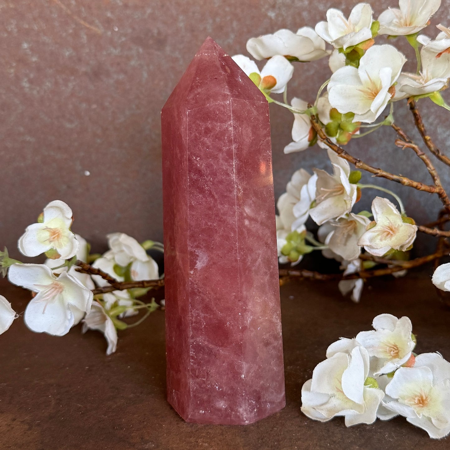 Strawberry Quartz Crystal Generators – Heart Healing, Love & Spiritual Balance