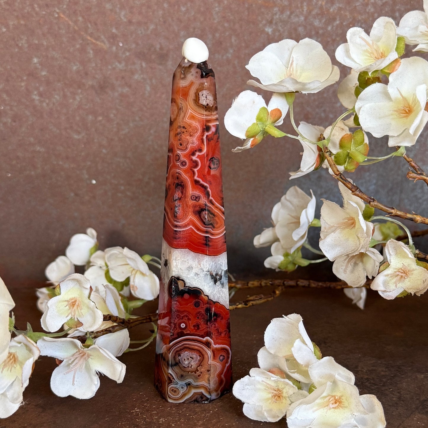 Sardonyx Crystal Obelisk Towers – Strength, Grounding & Spiritual Protection