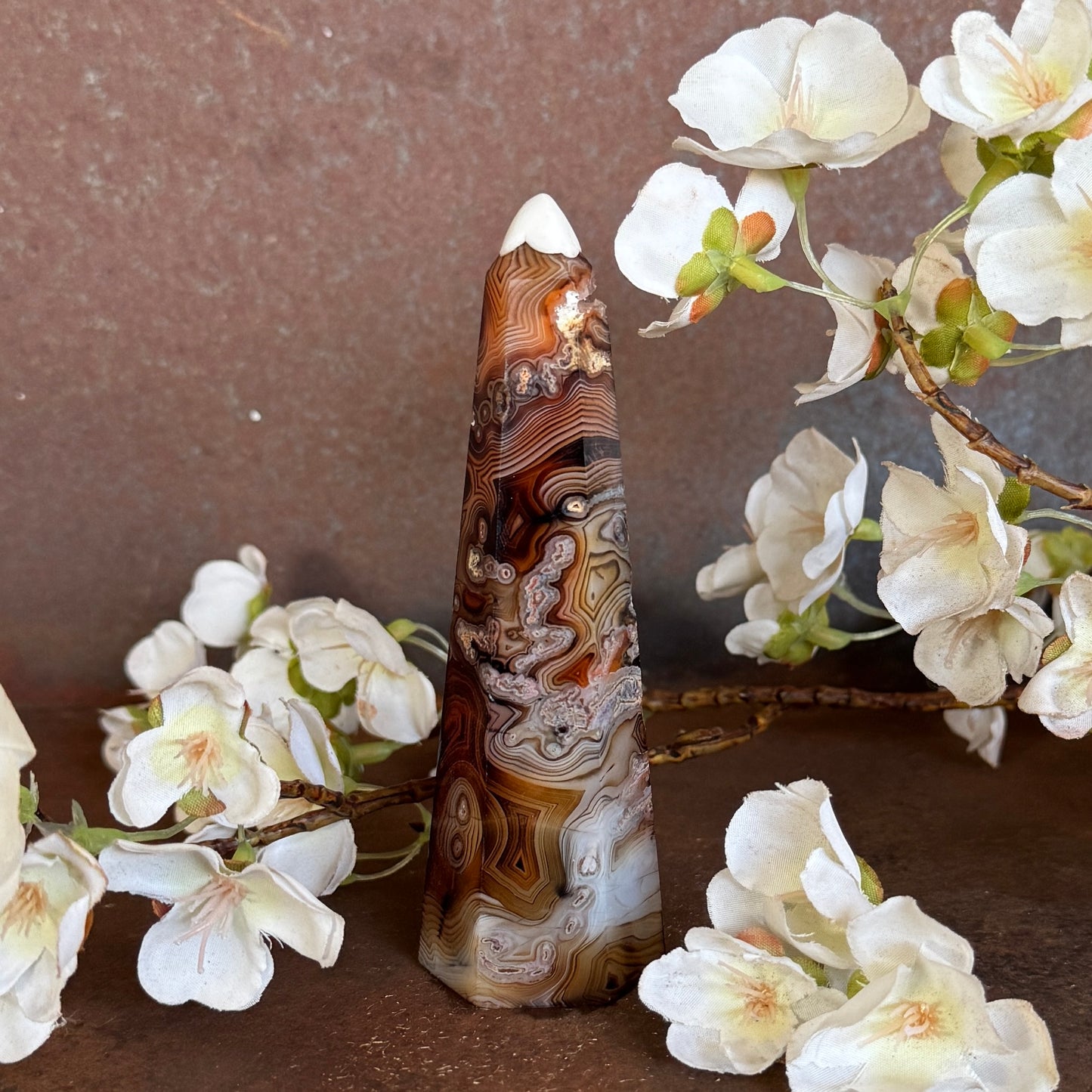 Sardonyx Crystal Obelisk Towers – Strength, Grounding & Spiritual Protection