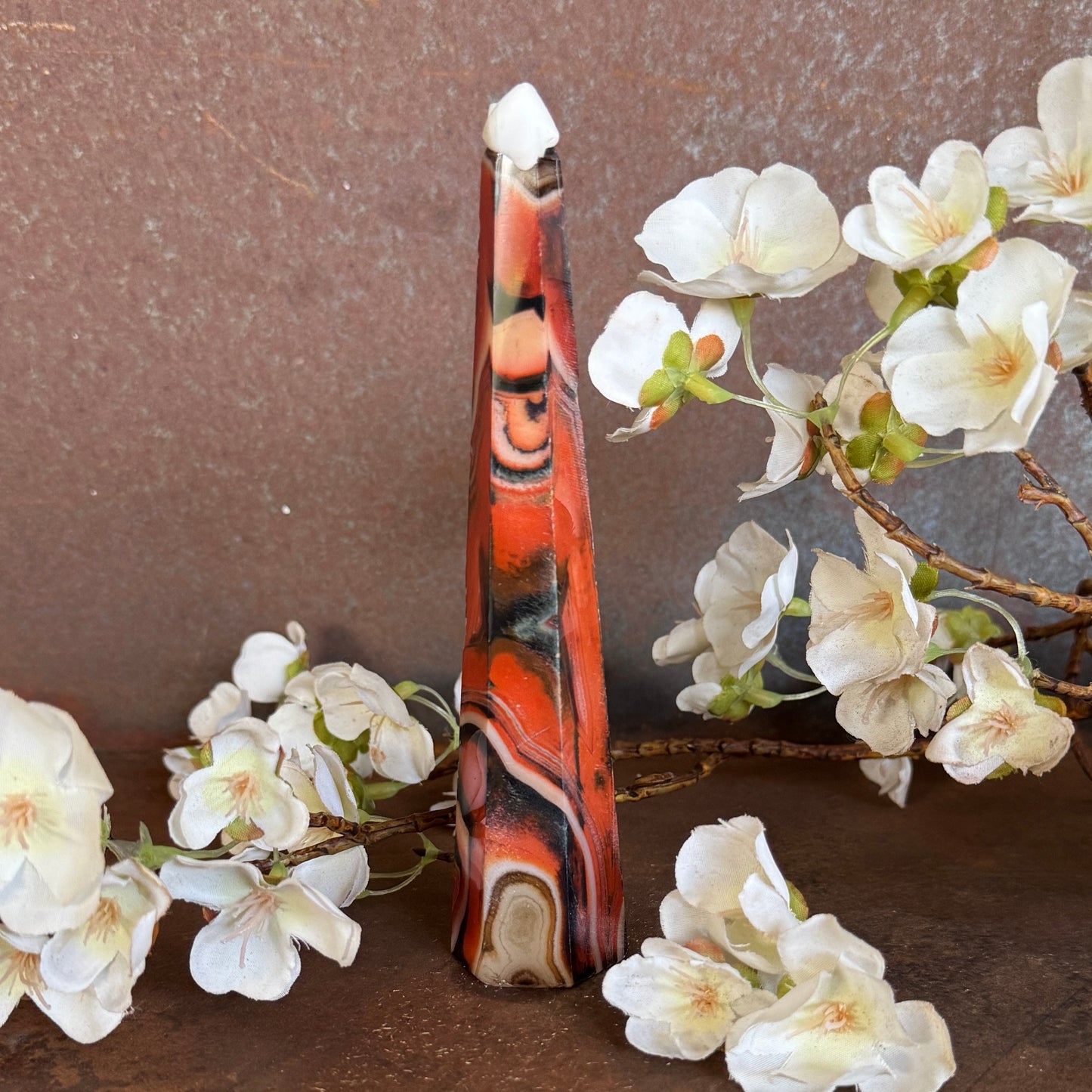 Sardonyx Crystal Obelisk Towers – Strength, Grounding & Spiritual Protection