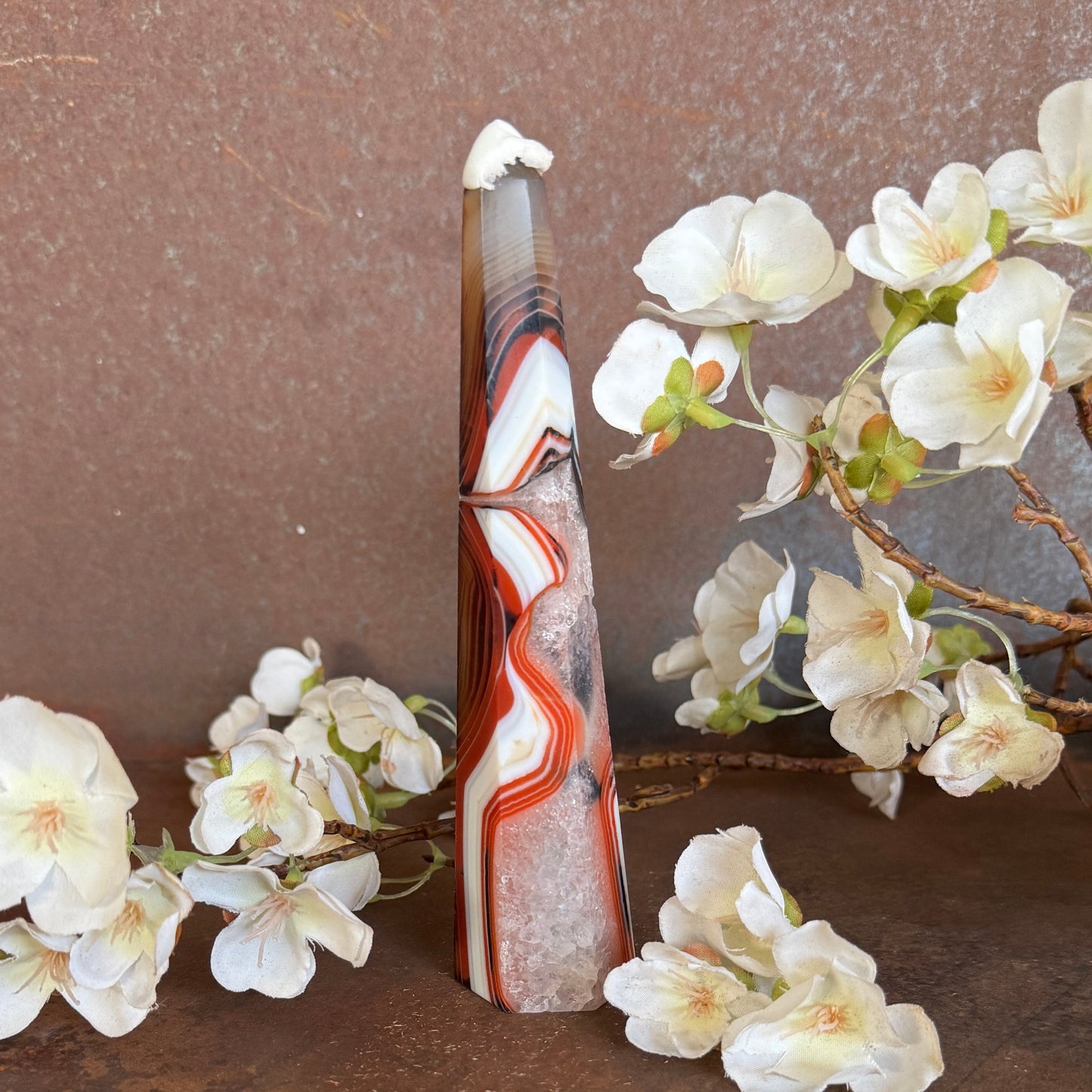 Sardonyx Crystal Obelisk Towers – Strength, Grounding & Spiritual Protection