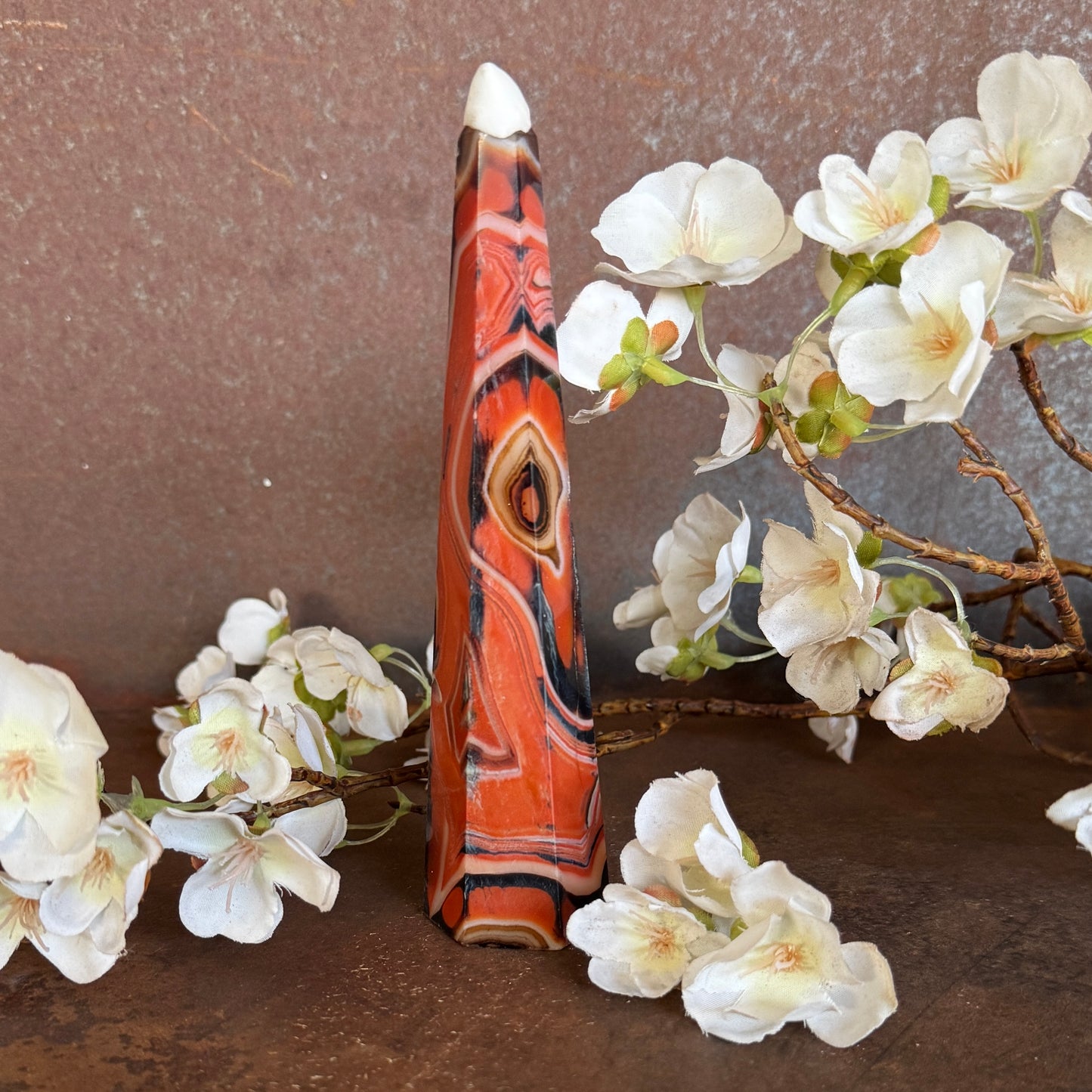 Sardonyx Crystal Obelisk Towers – Strength, Grounding & Spiritual Protection