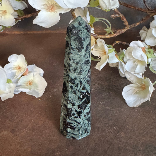 Rainforest Jasper Obelisk Tower – Earth Healing, Grounding Energy & Spiritual Harmony