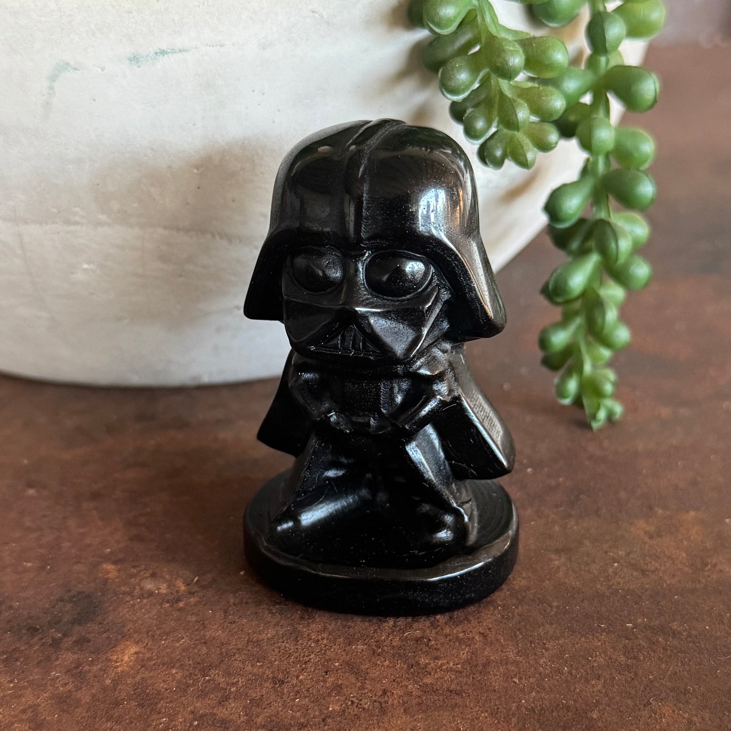 Black Obsidian Darth Vader Crystal Carving – Star Wars Inspired Protection, Power & Shadow Healing