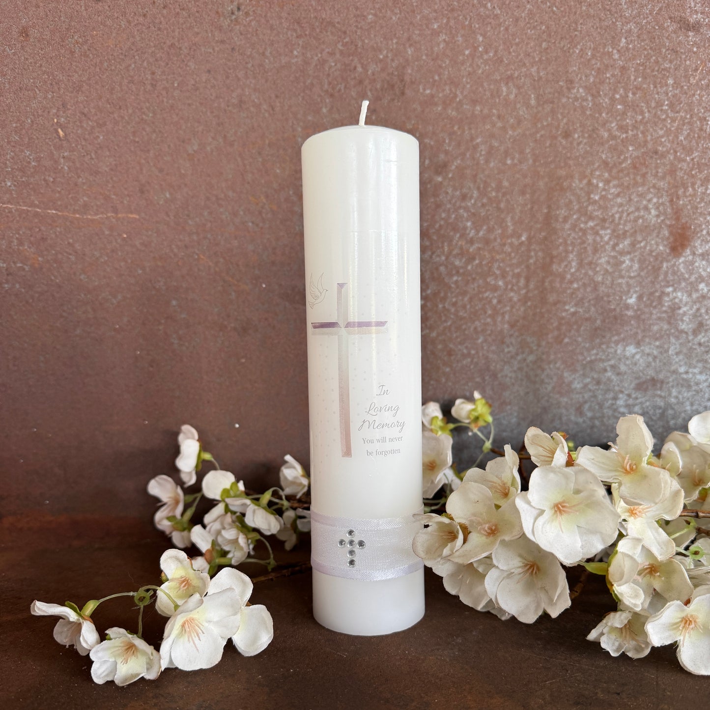 In Loving Memory Memorial Candle – Grief Healing, Remembrance & Eternal Light Spiritual Gift (8” x 2”)