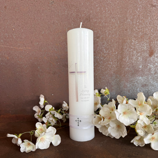 In Loving Memory Memorial Candle – Grief Healing, Remembrance & Eternal Light Spiritual Gift (8” x 2”)