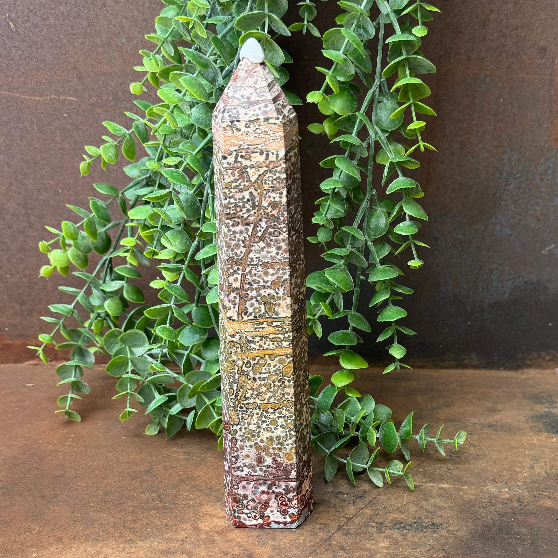 Leopard Print Jasper Tower Grounding, Emotional Healing