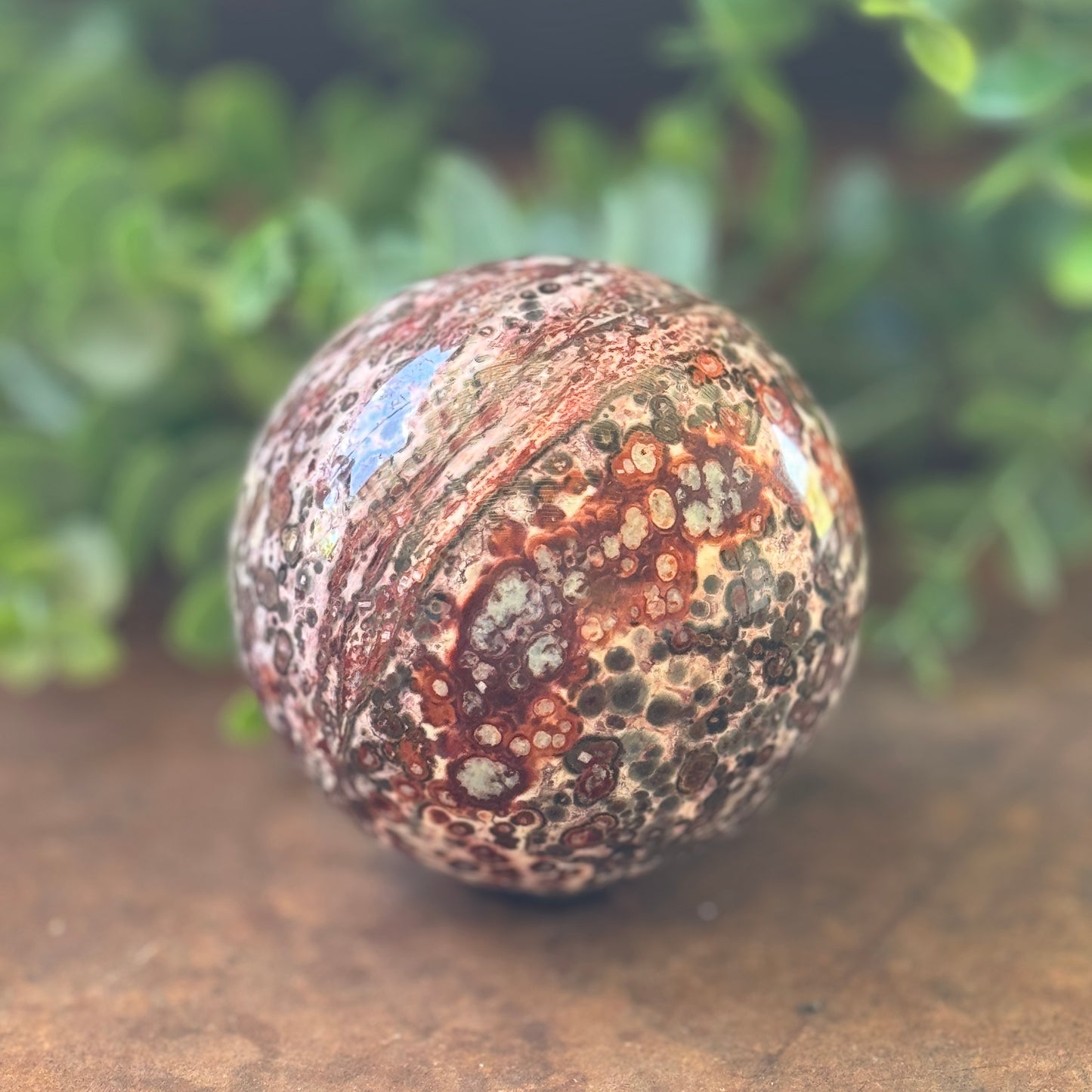 Leopard Print Jasper Sphere