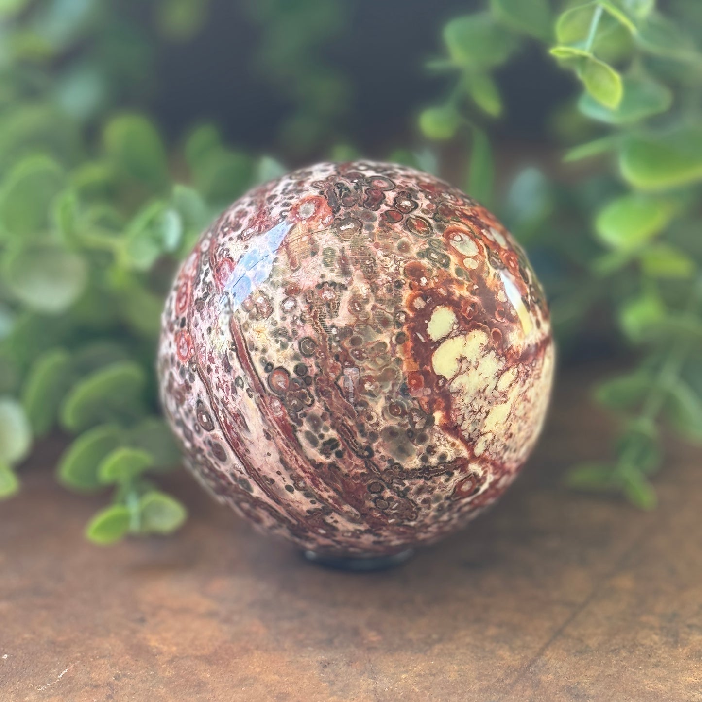 Leopard Print Jasper Sphere