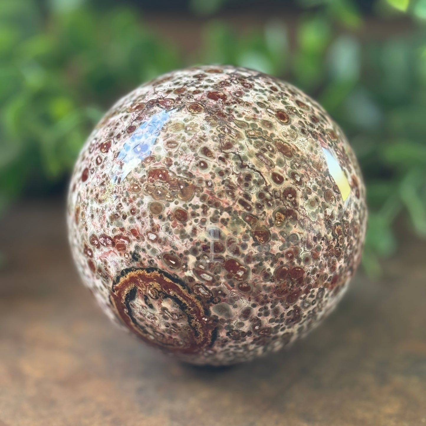 Leopard Print Jasper Sphere