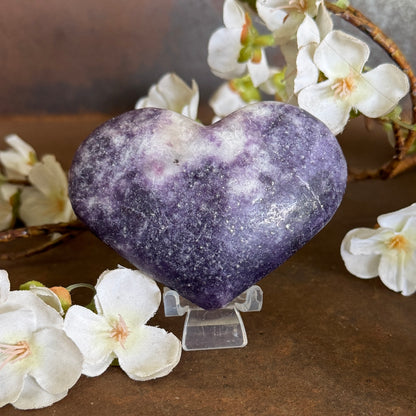 Lepidolite Crystal Hearts – Emotional Healing, Calm & Heart-Centred Peace