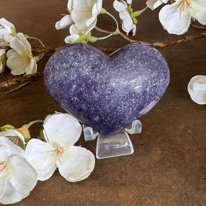 Lepidolite Crystal Hearts – Emotional Healing, Calm & Heart-Centred Peace