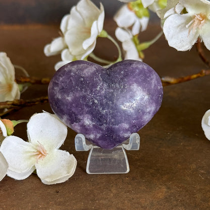 Lepidolite Crystal Hearts – Emotional Healing, Calm & Heart-Centred Peace