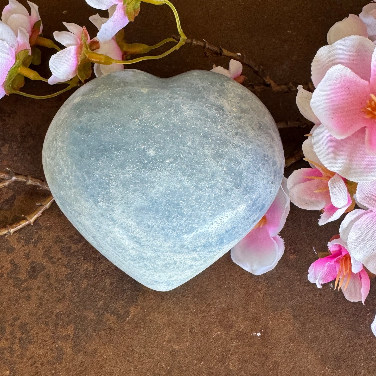 Celestite Crystal Heart – A Gentle Stone of Calm & Divine Peace