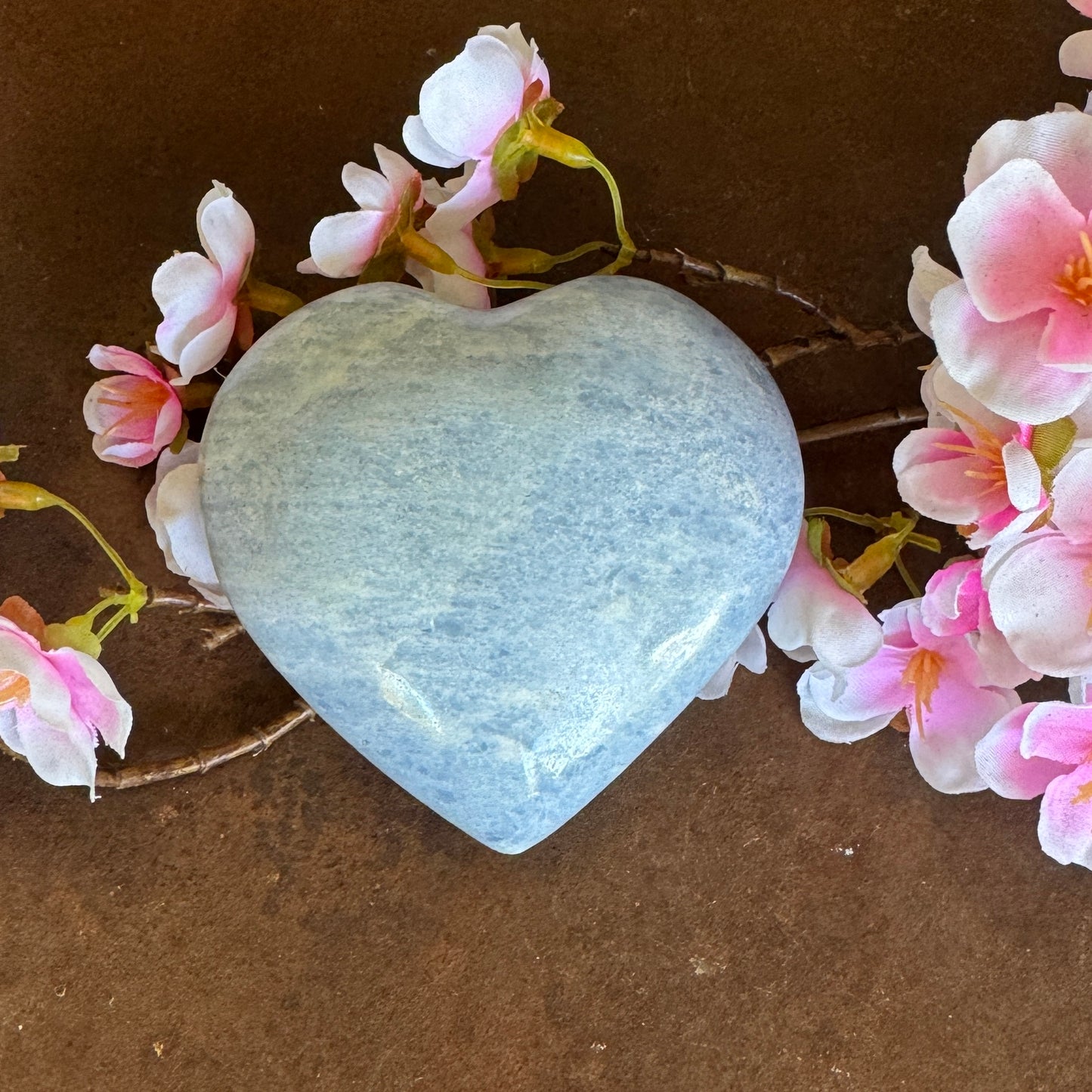 Celestite Crystal Heart – A Gentle Stone of Calm & Divine Peace