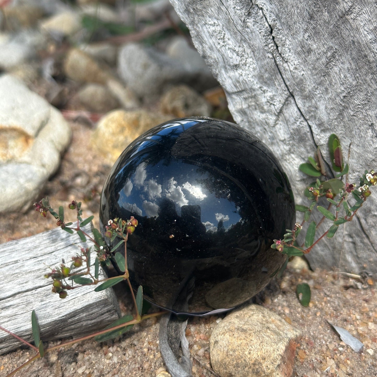 Black Obsidian Sphere