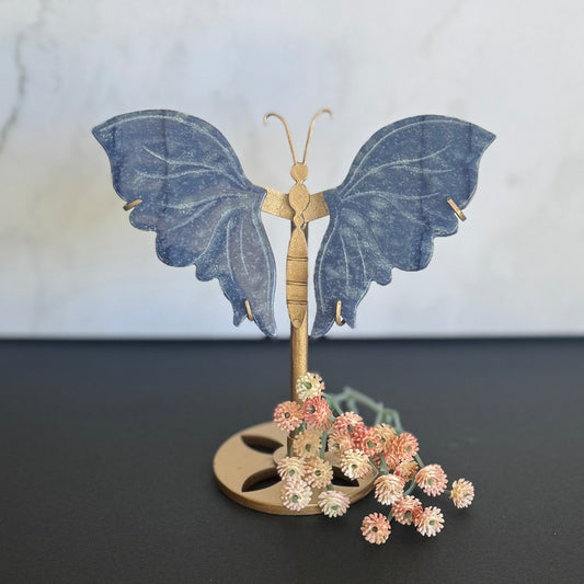 Blue Aventurine Extra Small Wings on Butterfly Stand