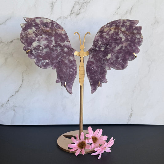 Purple Mica Wings on Butterfly Stand