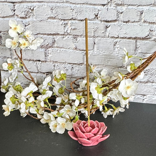 Pink Water Lilly Incense Stick Holder